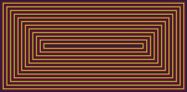 Görsel efekt lacivert, mor, şarap kırmızısı ve sarı dikdörtgenler giderek küçülüyor.