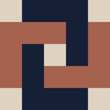 Lacivert ve bronzlaşmış dikdörtgenler bej bir arkaplanda