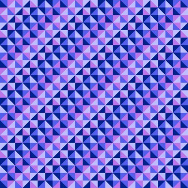 Neon mor üçgenin farklı tonlarından mozaik desen oluşturuldu