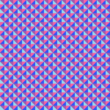 Mozaik desen neon mor, pembe, kraliyet ve su mavi üçgeninden oluşturuldu