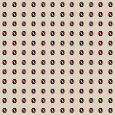 Kalıp, bej bir arkaplanda lacivert ve kahverengi iç içe geçmiş dikdörtgenler ile oluşturuldu