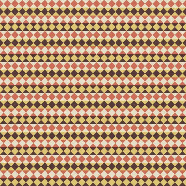 Kalıp bej, sarı, terracotta ve kahverengi elmaslar tarafından oluşturuldu.