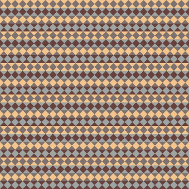 Krema, gri ve kahverengi elmasların oluşturduğu desen