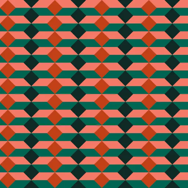 Şablon şeftali, turuncu, yeşil ve siyah elmaslarla oluşturuldu