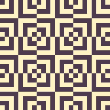 Koyu kestane rengi ve krema karelerinden oluşan desen 