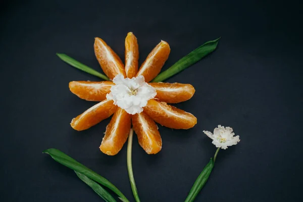 stock image Juicy bright orange mandarine tangerines with a bump with a taste of winter