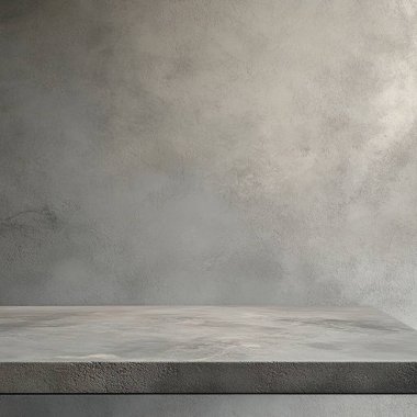 Minimalist gray concrete background for product photography. clipart