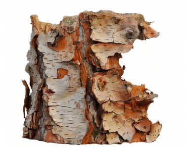 Textured birch tree bark showcasing natural patterns and colors, perfect for nature-themed designs. clipart