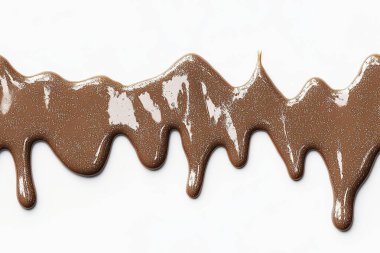 Melted Chocolate with Glitter on White Background clipart