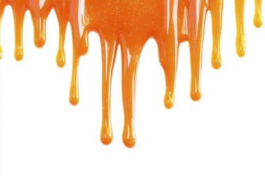 Pattern Vivid Halloween Orange Liquid Glitter Drips - Glossy Nail Polish Art clipart