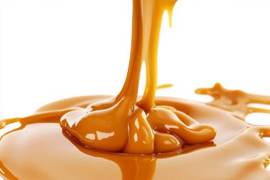 Close-Up of Pouring Caramel - Rich and Glossy Liquid Texture clipart