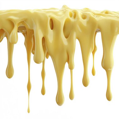 Melted Cheese Dripping - Close-Up of Gooey Cheese Texture clipart