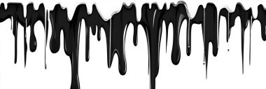 Pattern Bold Black and White Dripping Paint Vector Art - Minimalist Grunge Design clipart