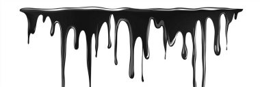 Pattern Bold Black and White Dripping Paint Vector Art - Minimalist Grunge Design clipart