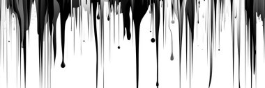 Pattern Bold Black and White Dripping Paint Vector Art - Minimalist Grunge Design clipart