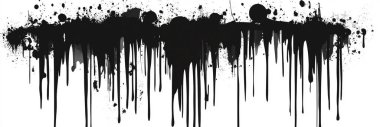 Pattern Bold Black and White Dripping Paint Vector Art - Minimalist Grunge Design clipart