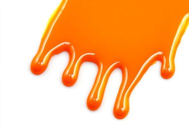 Pattern Vivid Halloween Orange Liquid Glitter Drips - Glossy Nail Polish Art clipart