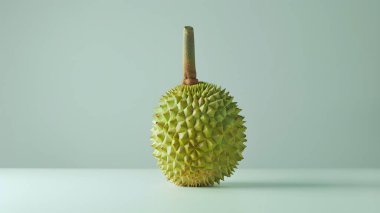 durian, beyaz arkaplanda izole edilmiş tropikal meyveler