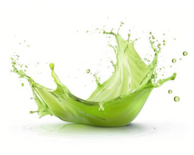 A vibrant splash of green liquid, capturing the essence of freshness and vitality in a dynamic composition. clipart