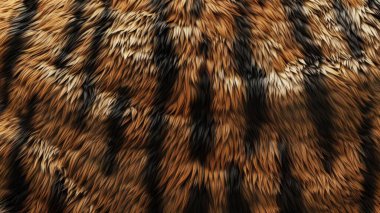 Close-up of vibrant tiger fur texture, showcasing striking orange and black patterns. clipart