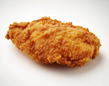 A crispy, golden-brown fried chicken breast piece showcasing its crunchy texture. clipart