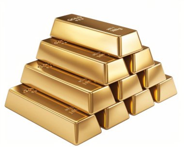 Stack of gleaming gold bars showcasing luxury and wealth. clipart