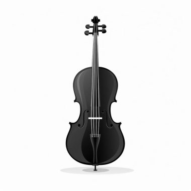 A sleek black violin showcasing elegant design and craftsmanship. clipart