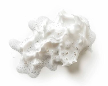 A close-up of fluffy white foam splashing gently against a smooth surface. clipart