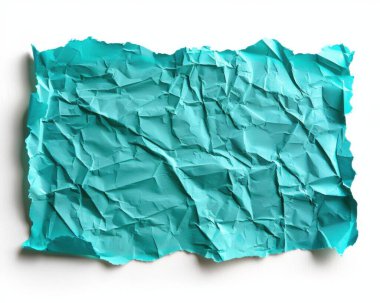 Crumpled turquoise paper texture, perfect for creative backgrounds or artistic projects. clipart