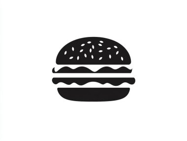 Hamburger ikonu vektör çizim logosu