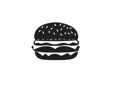 Hamburger logo tasarım vektör çizimi