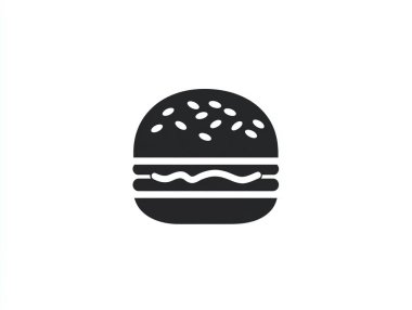 Burger simgesi vektör illüstrasyon logosu tasarımı