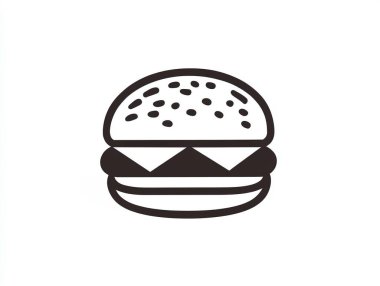 Hamburger simgesi logo vektör çizim şablonu