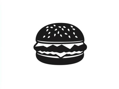 Burger logo vektör simge illüstrasyon tasarımı