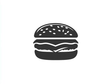 Hamburger simgesi logo vektör şablonu