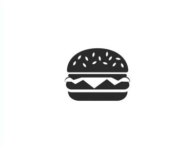 Hamburger simgesi logo şablonu vektör tasarımı