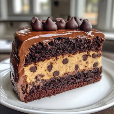 chocolate cake with nuts and chocolate