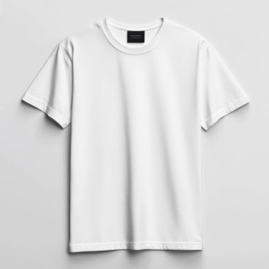 white blank t - shirt isolated on grey background clipart