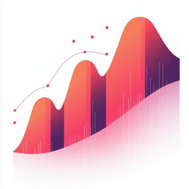 Renkli çizgi ve grafik ile soyut arkaplanın vektör çizimi