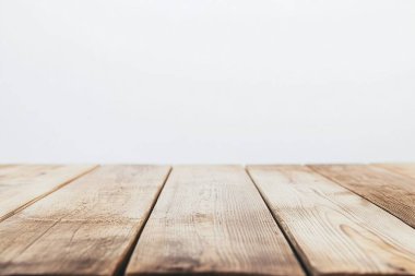 empty wooden table with natural light background