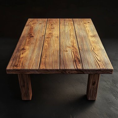 3 d rendering empty dark wooden table background.