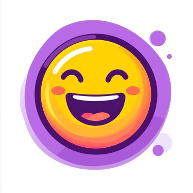 Moda tarzında mutlu emoji simgesi