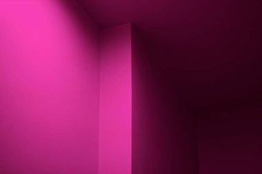 A vibrant pink wall creates a bold and modern atmosphere. clipart