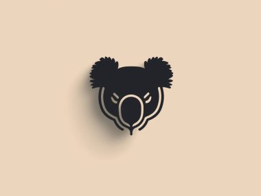 koala head logo template. vector illustration clipart