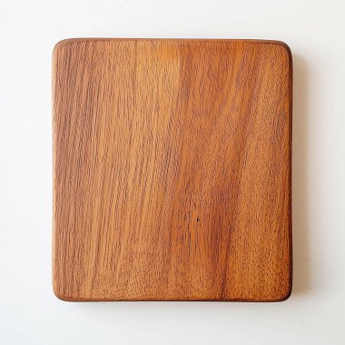 wooden cutting board on the white background