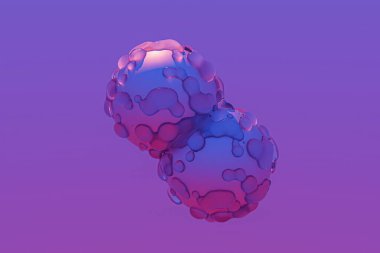 Abstract colorful molecular structure on a gradient background. clipart