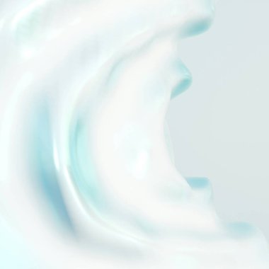 Abstract wave of misty blue hues in soft focus. clipart