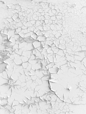 Close-up of peeling white paint texture on a surface. clipart