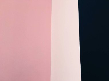 Abstract composition with pink, white, and dark color blocks.