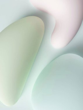 Abstract composition of soft pastel shapes in soothing colors. clipart